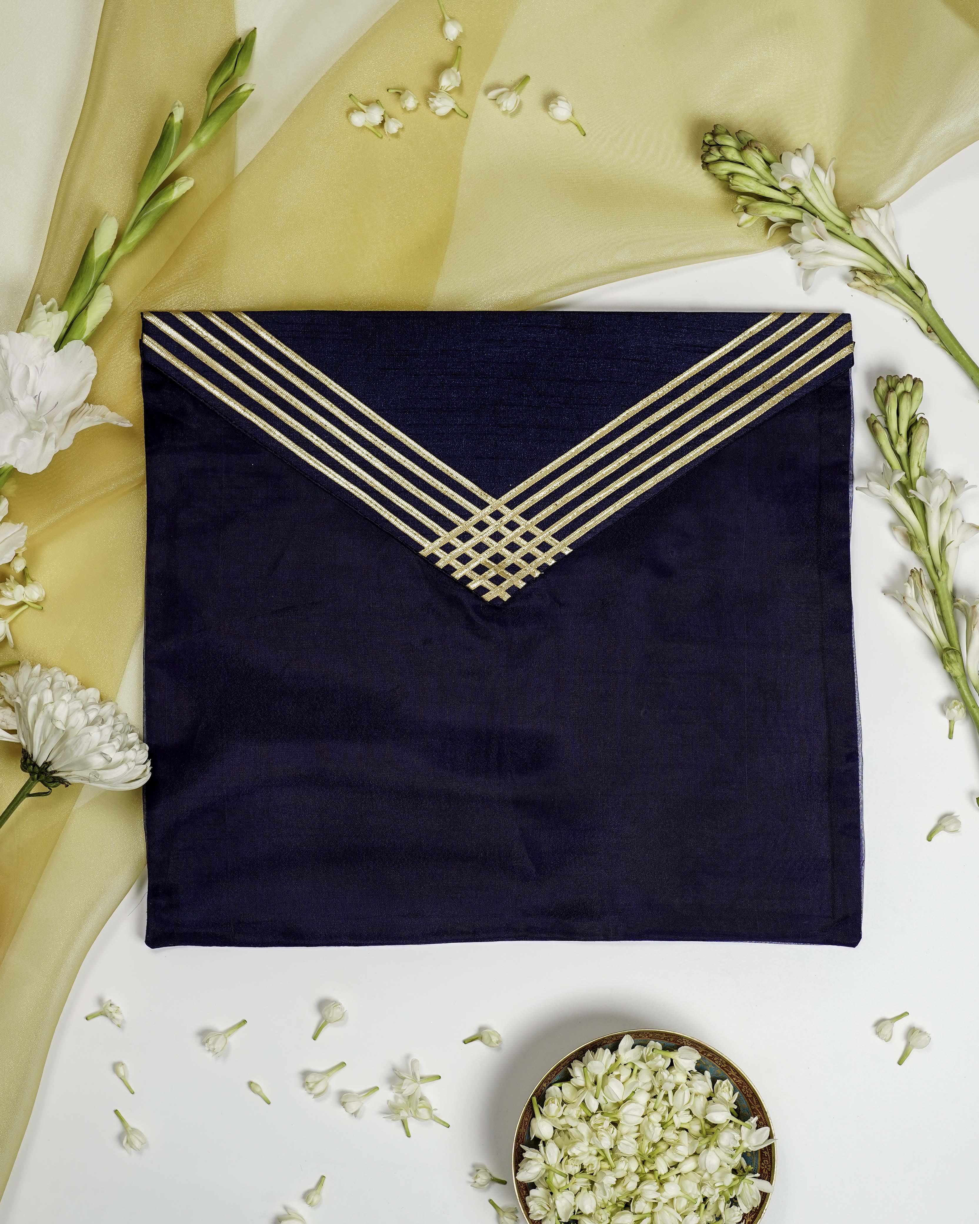 Chandni Grid Gota Trousseau Bag