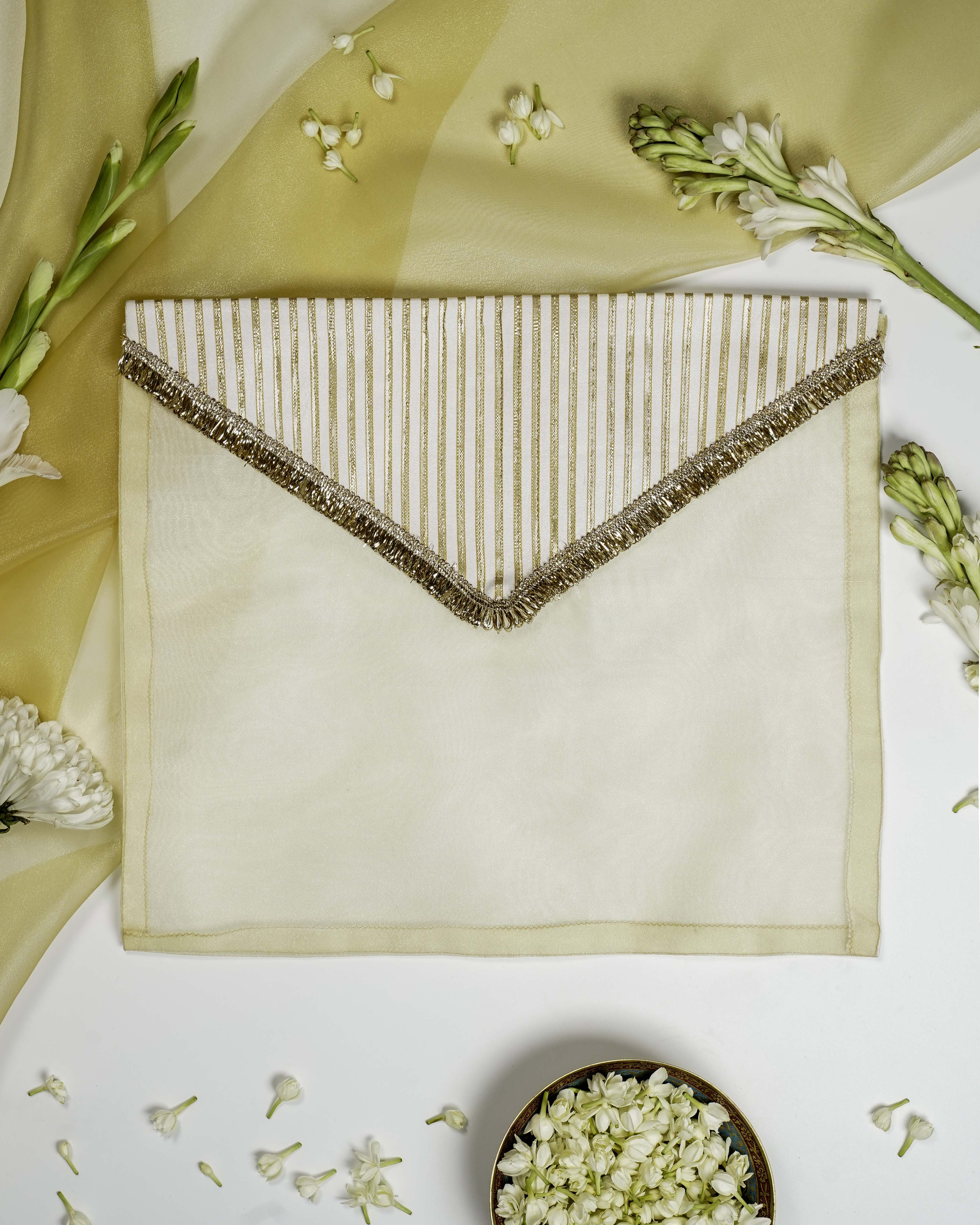Noori Full Gota Work with Gold Trims Trousseau Bag
