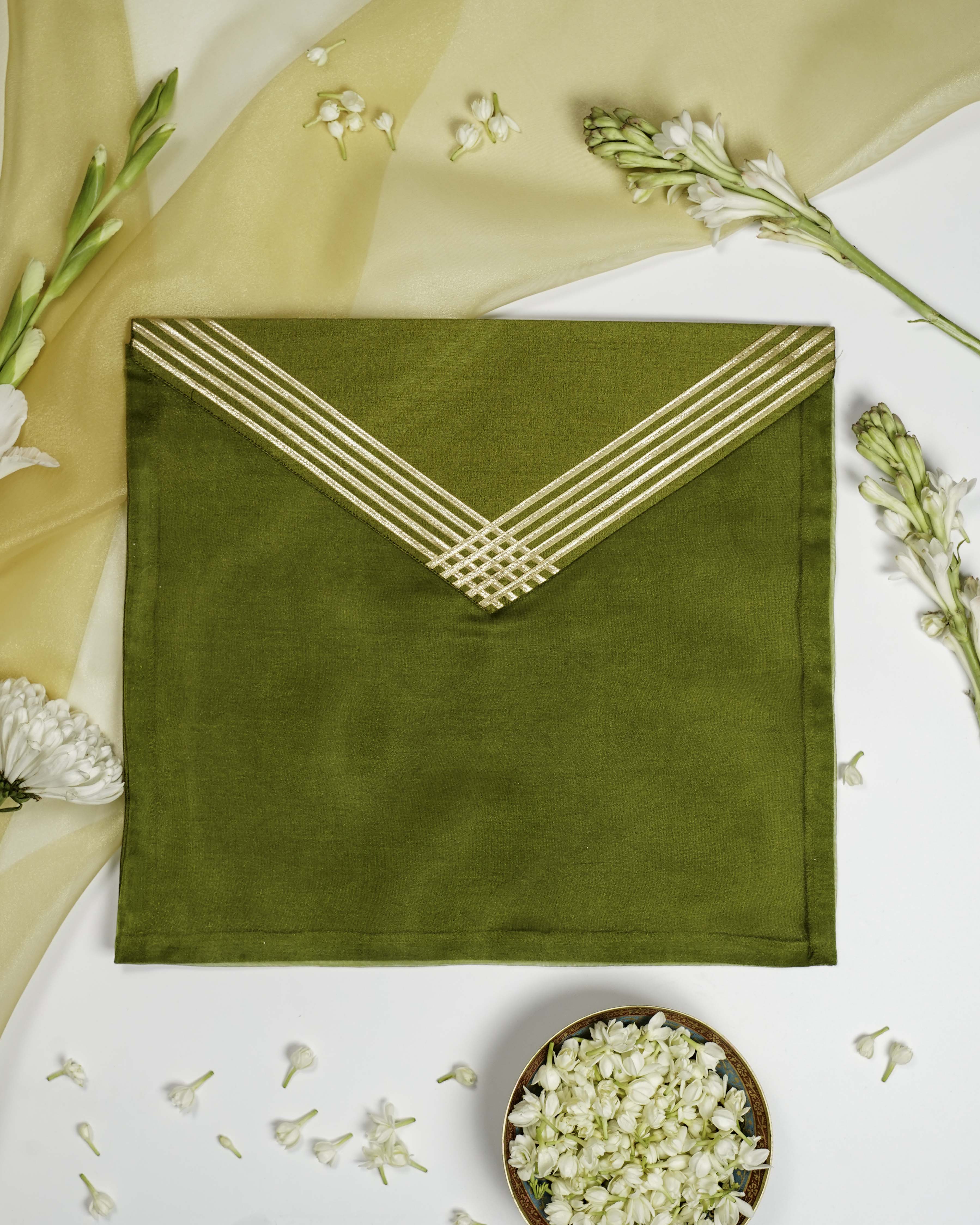 Saawan Grid Gota Trousseau Bag