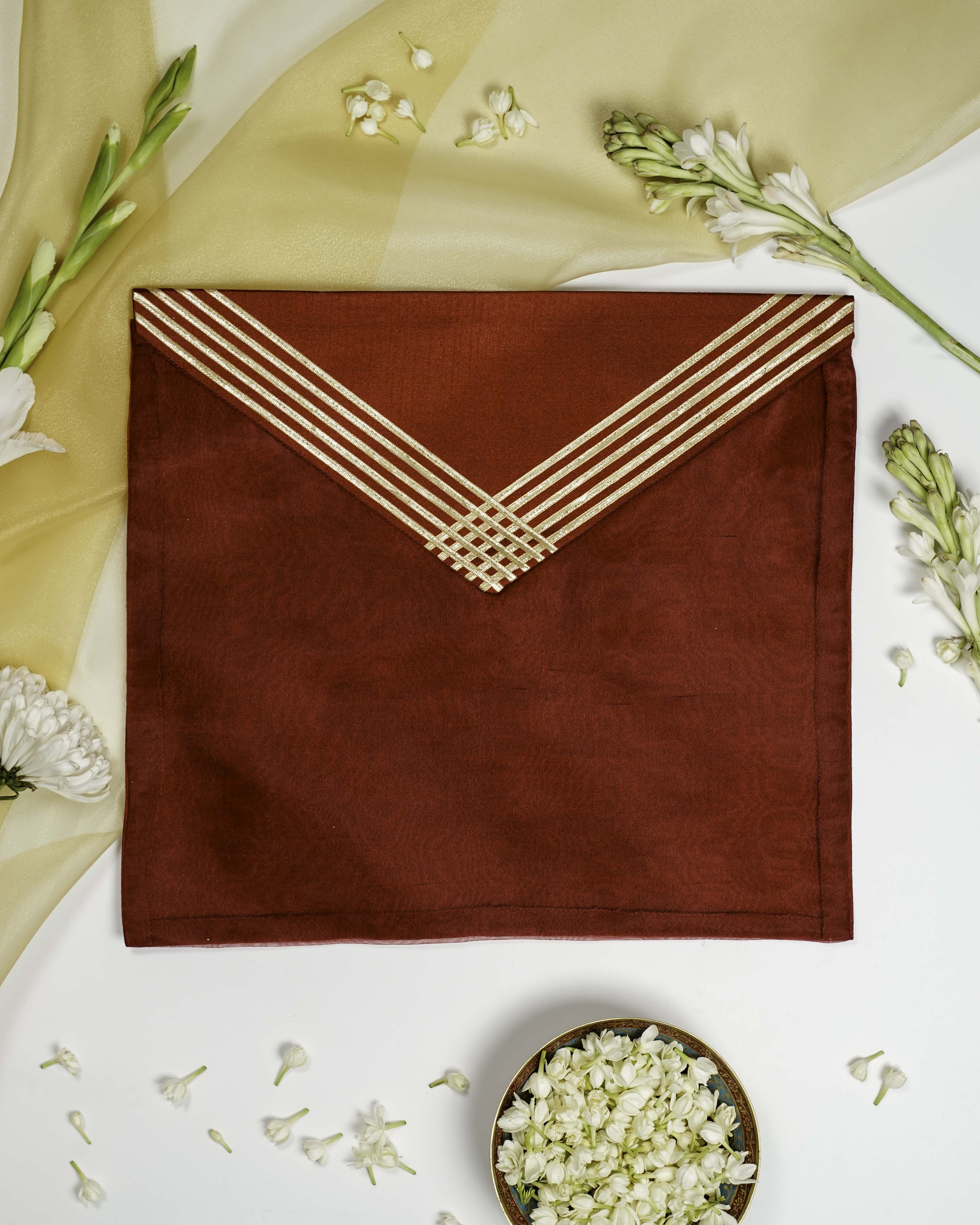 Saaj Grid Gota Trousseau Bag