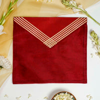 Saaj Grid Gota Trousseau Bag - Image 1