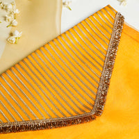 Yellow Gota Work with Gold Trims Trousseau bag - Image 2