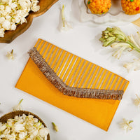 Yellow Gota Work Shagun Envelope - Image 1