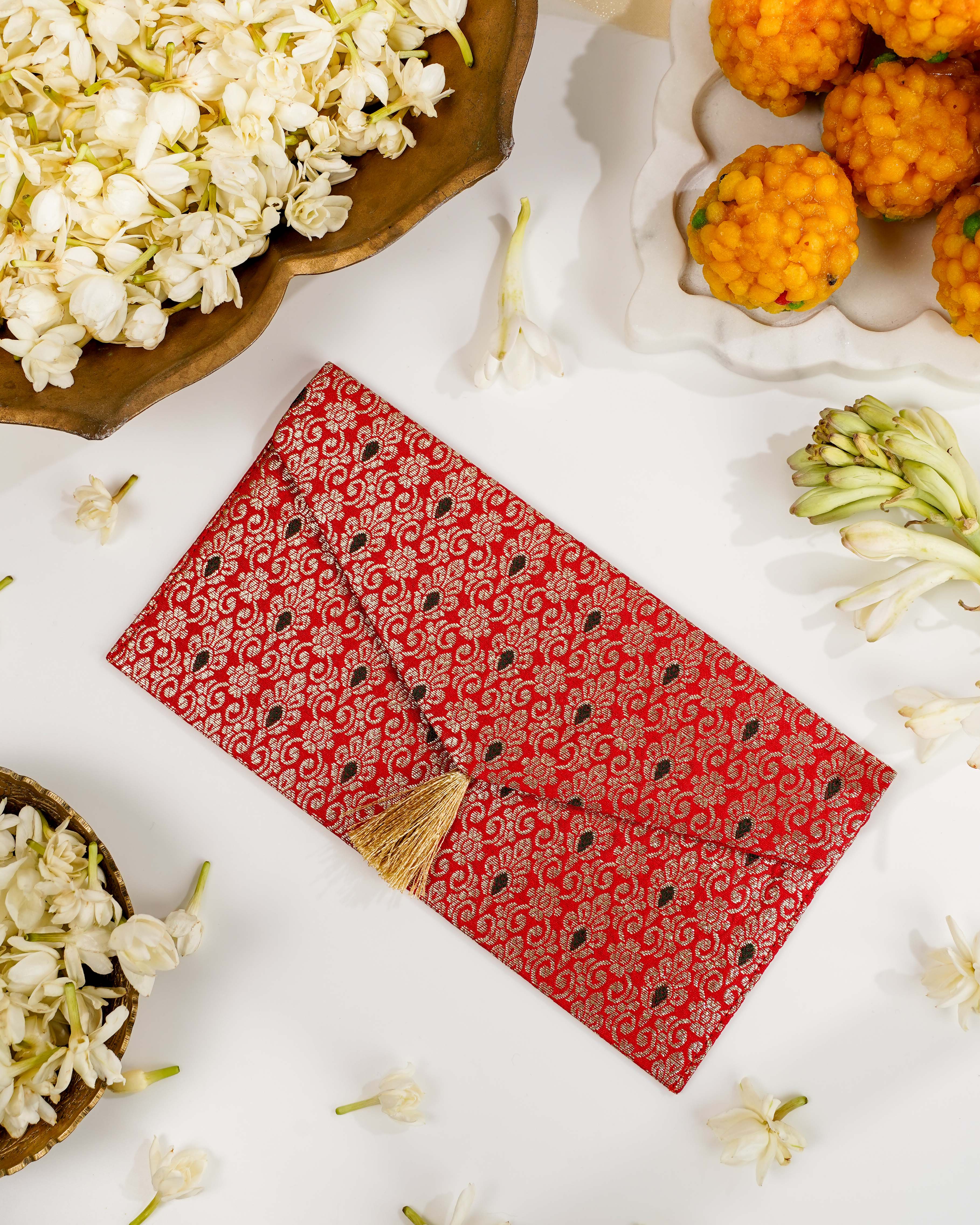 Red Meenakari Shagun Envelope