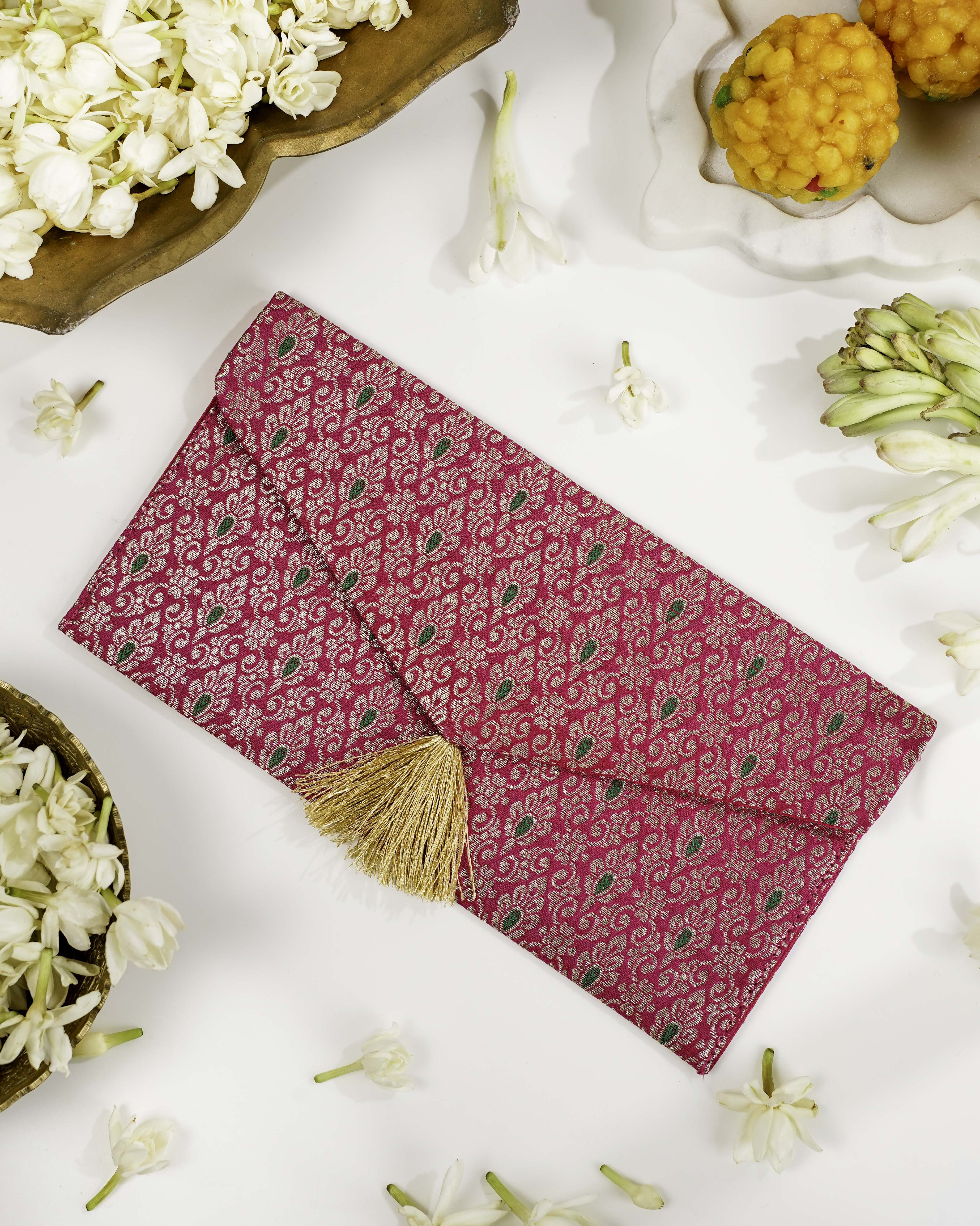 Raani Pink Meenakari Shagun Envelope