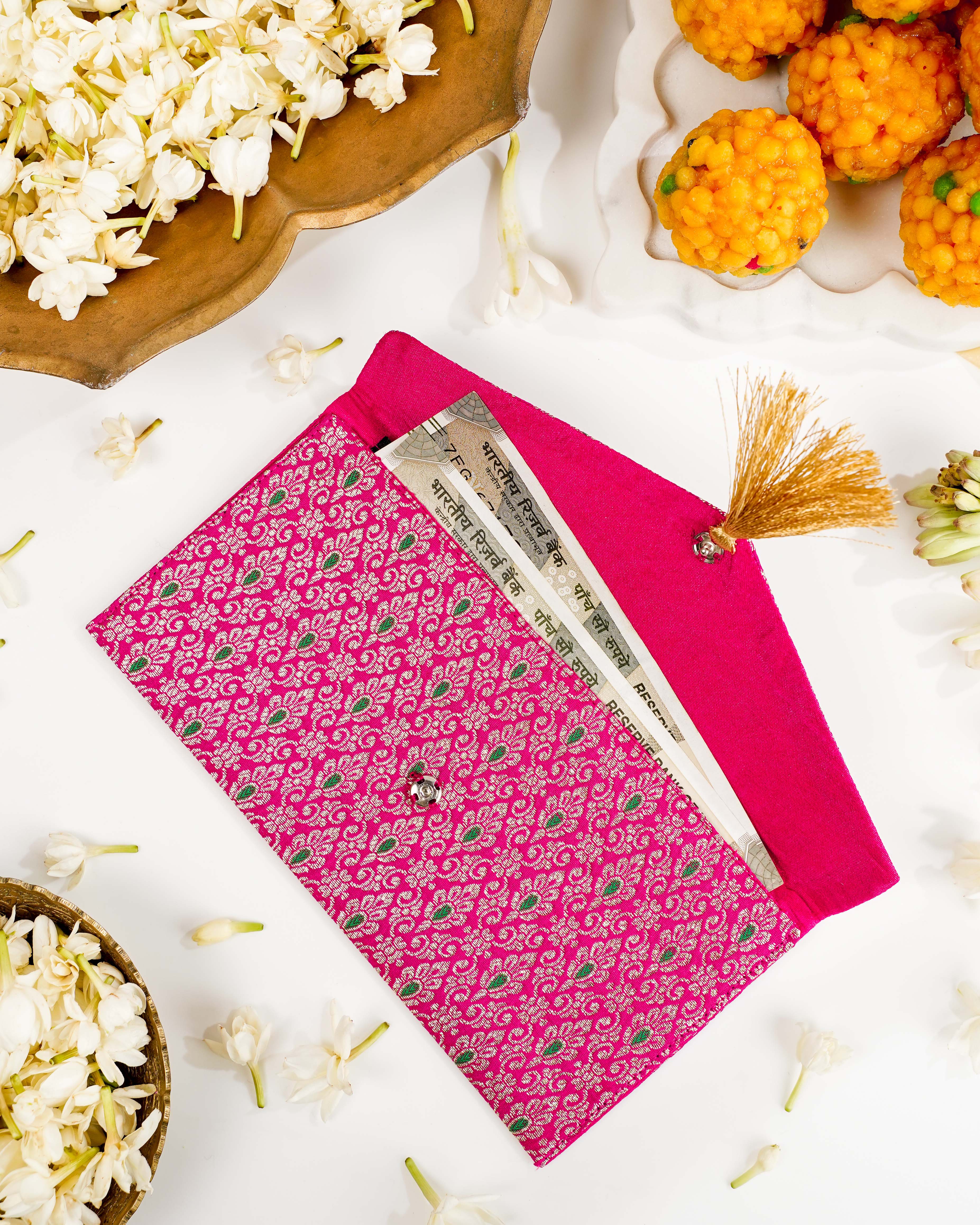 Raani Pink Meenakari Shagun Envelope