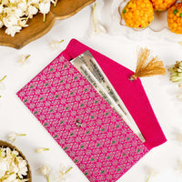 Raani Pink Meenakari Shagun Envelope - Image 2