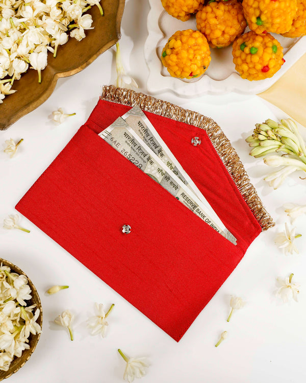 Sindoori Gota Work Shagun Envelope
