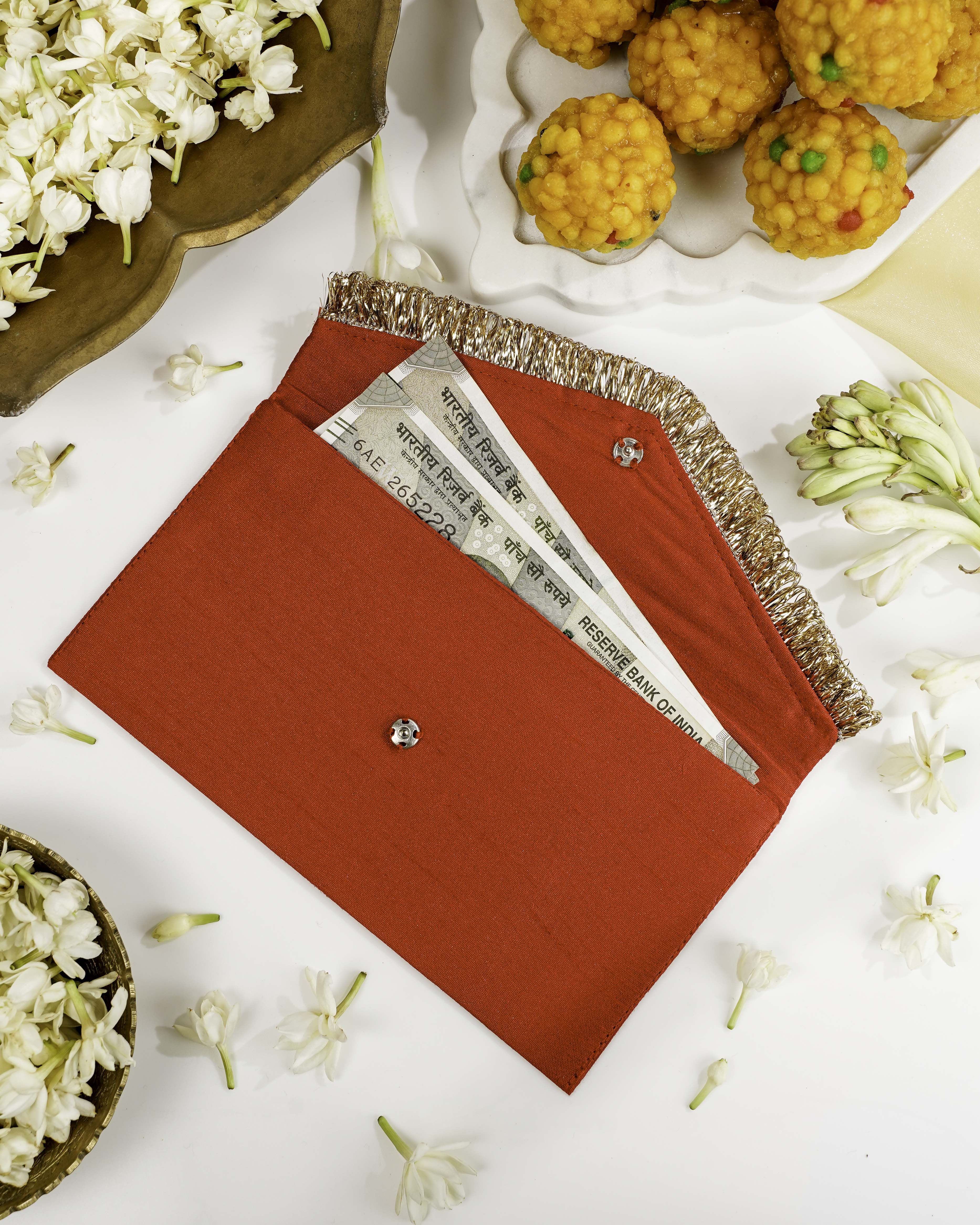 Sindoori Gota Work Shagun Envelope