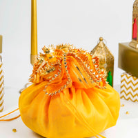 Yellow Organza & Gota Potli - Image 1
