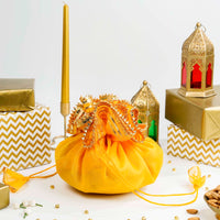 Yellow Organza & Gota Potli - Image 2