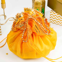 Yellow Organza & Gota Potli - Image 3