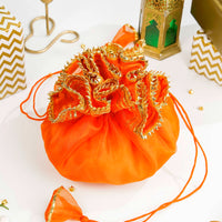 Orange Organza & Gota Potli - Image 2