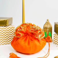 Orange Organza & Gota Potli - Image 3