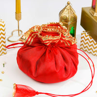 Red Organza & Gota Potli - Image 2