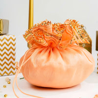Peach Organza & Gota Potli - Image 2