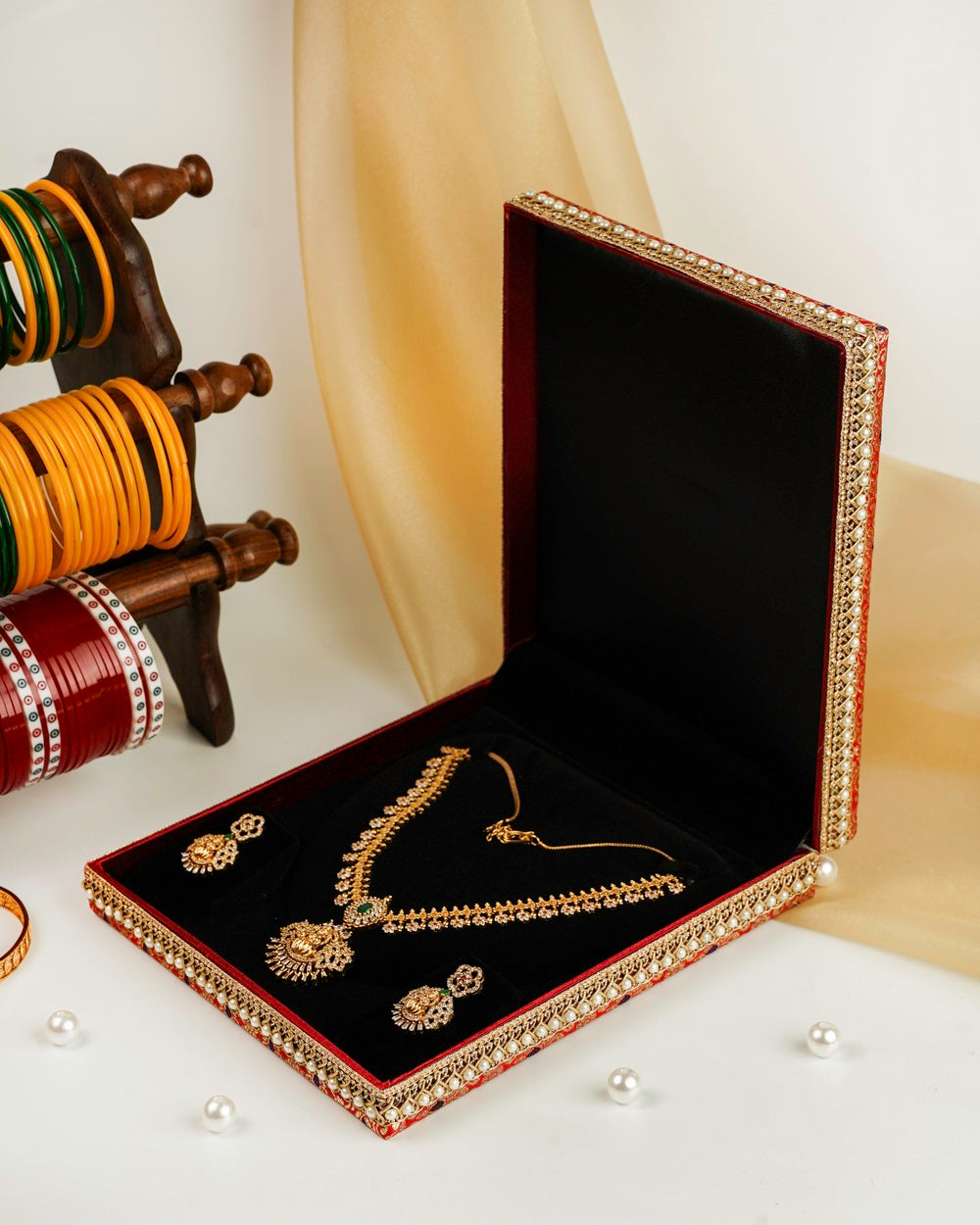 Sindoori Brocade Necklace Box image 1