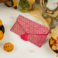 Raani Pink Meenakari Shagun Envelope - Image 1