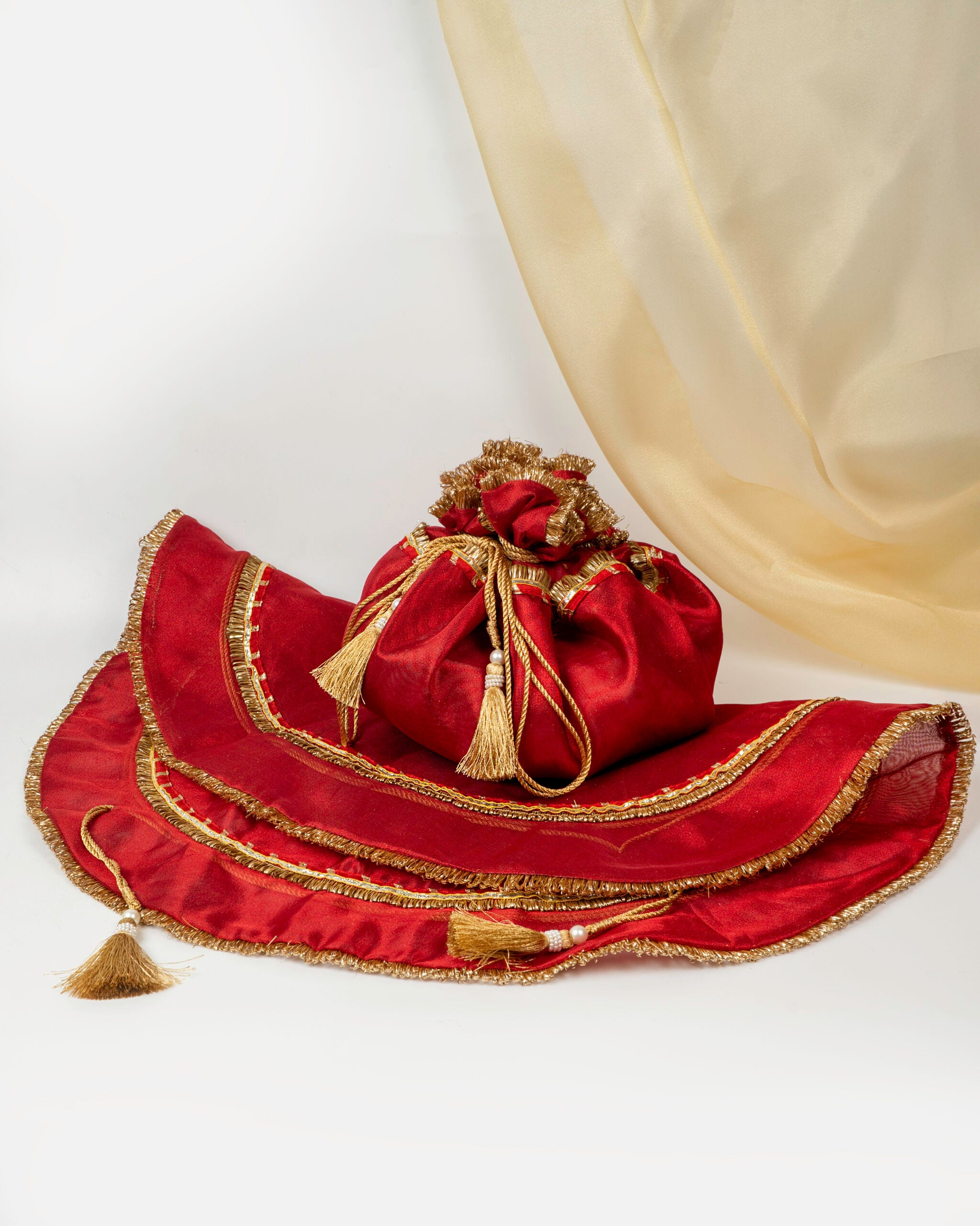 Sindoori Organza Lap Cover