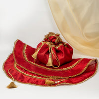 Sindoori Organza Lap Cover (Pair of 2) - Image 1