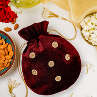 Saaj Small Velvet Potli - Image 1