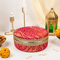 Gulzaar Paisley Brocade Ladoo Box Small - Image 1