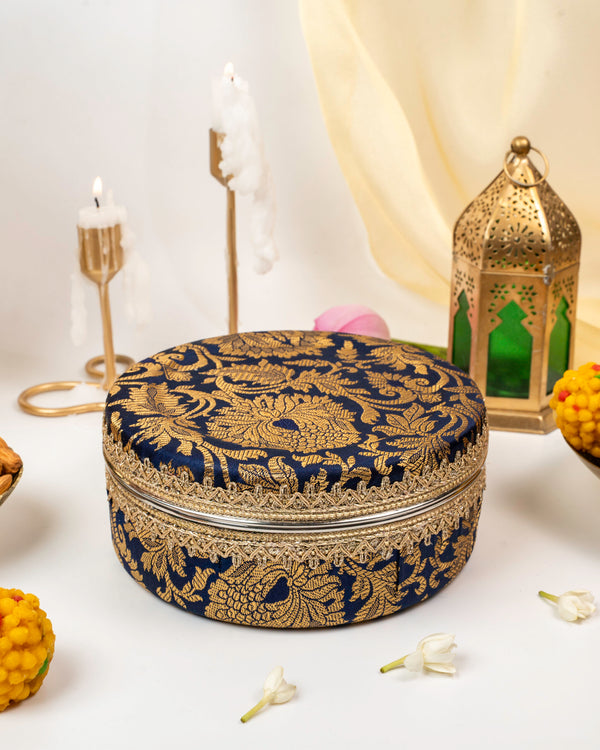 Chandni Brocade Ladoo Box Small image 0