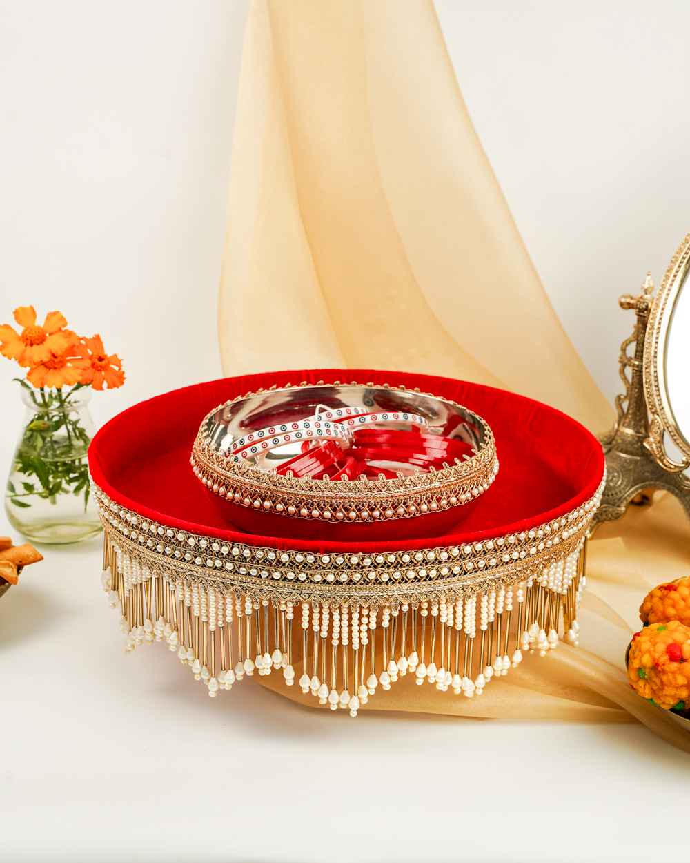 Sindoori Velvet Chura Bowl