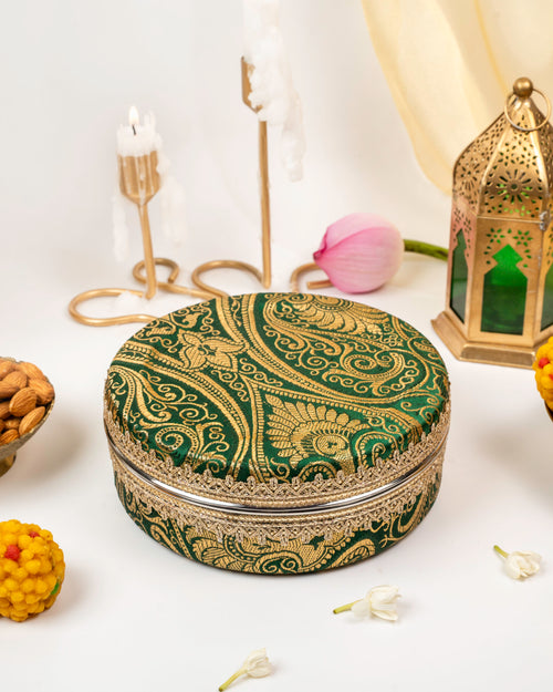 Baagh Brocade Ladoo Box Small image 0