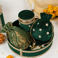 Baagh Round MDF Shagun Tray - Image 1