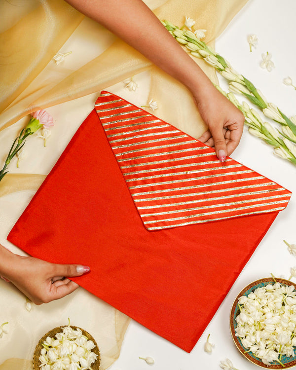 Suneheri Silk, Full Gota work, Trousseau Bag image 1