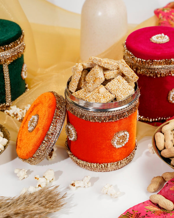 Orange Small Velvet Box image 0