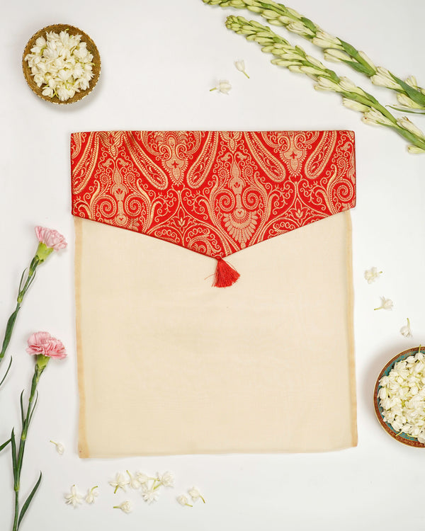 Sindoori Brocade Silk & Organza Trousseau Bag image 0