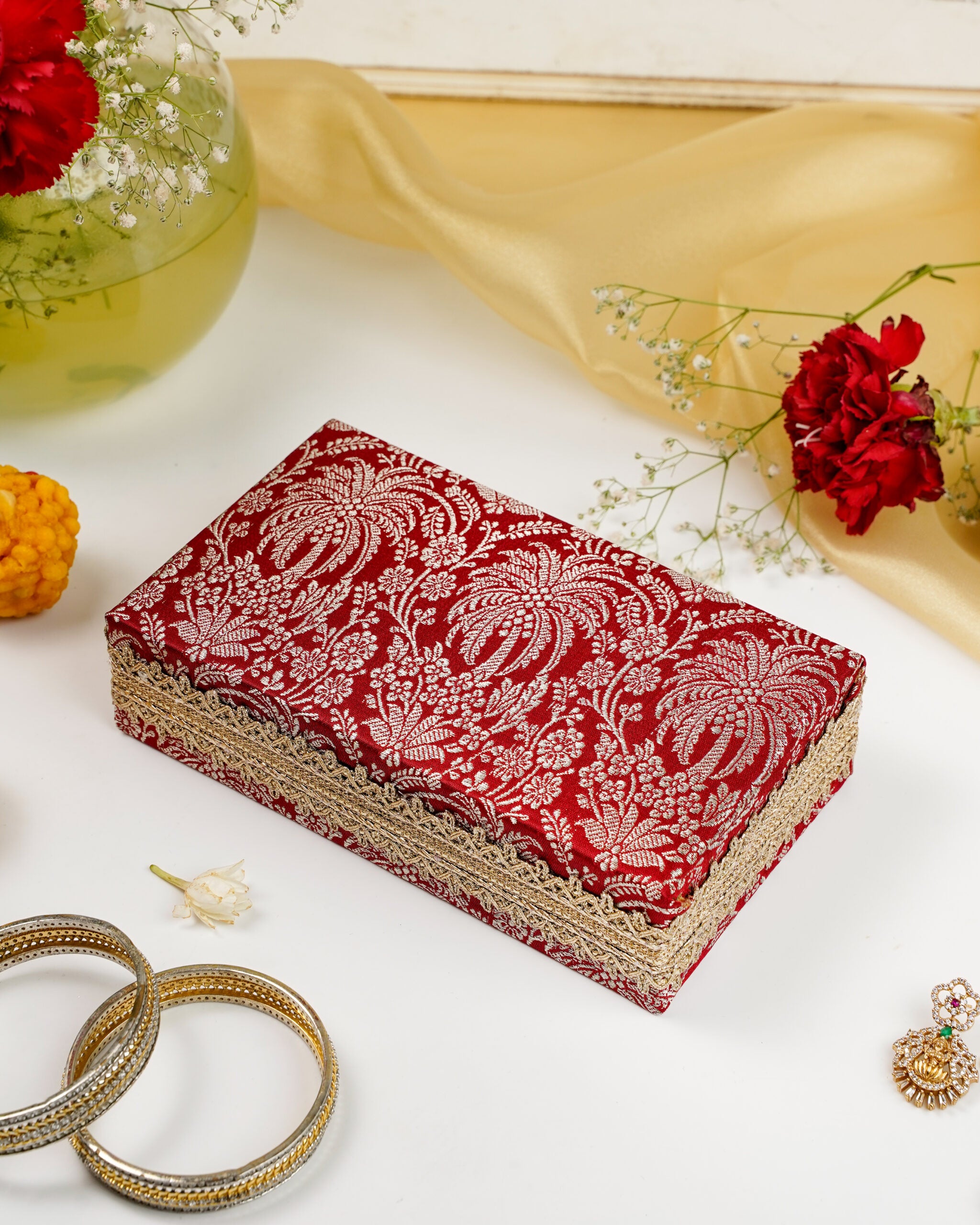 Saaj Double Brocade Kada Box