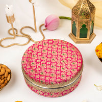 Gulzaar Brocade Ladoo Box Small - Image 2