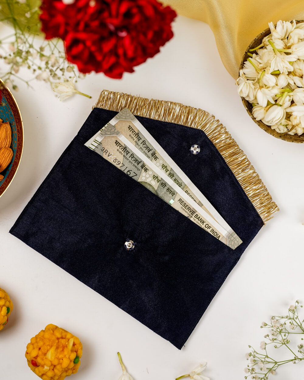 Beautiful Chandni Gota Work Shagun Envelope for Shagun Ceremony gifting purposes by Navka Studio