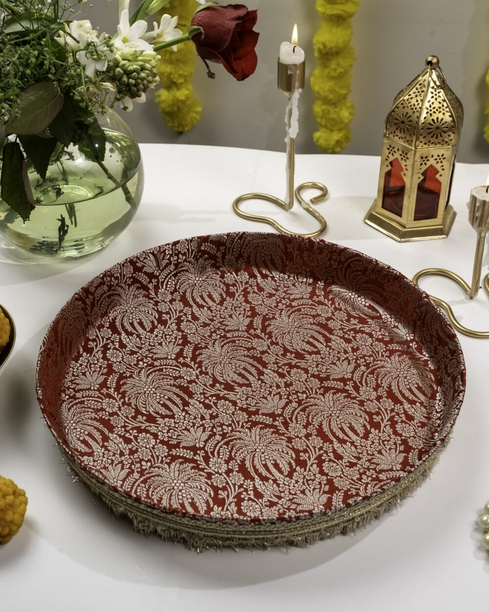 Saaj Brocade Shagun Thaal by Navka Studio