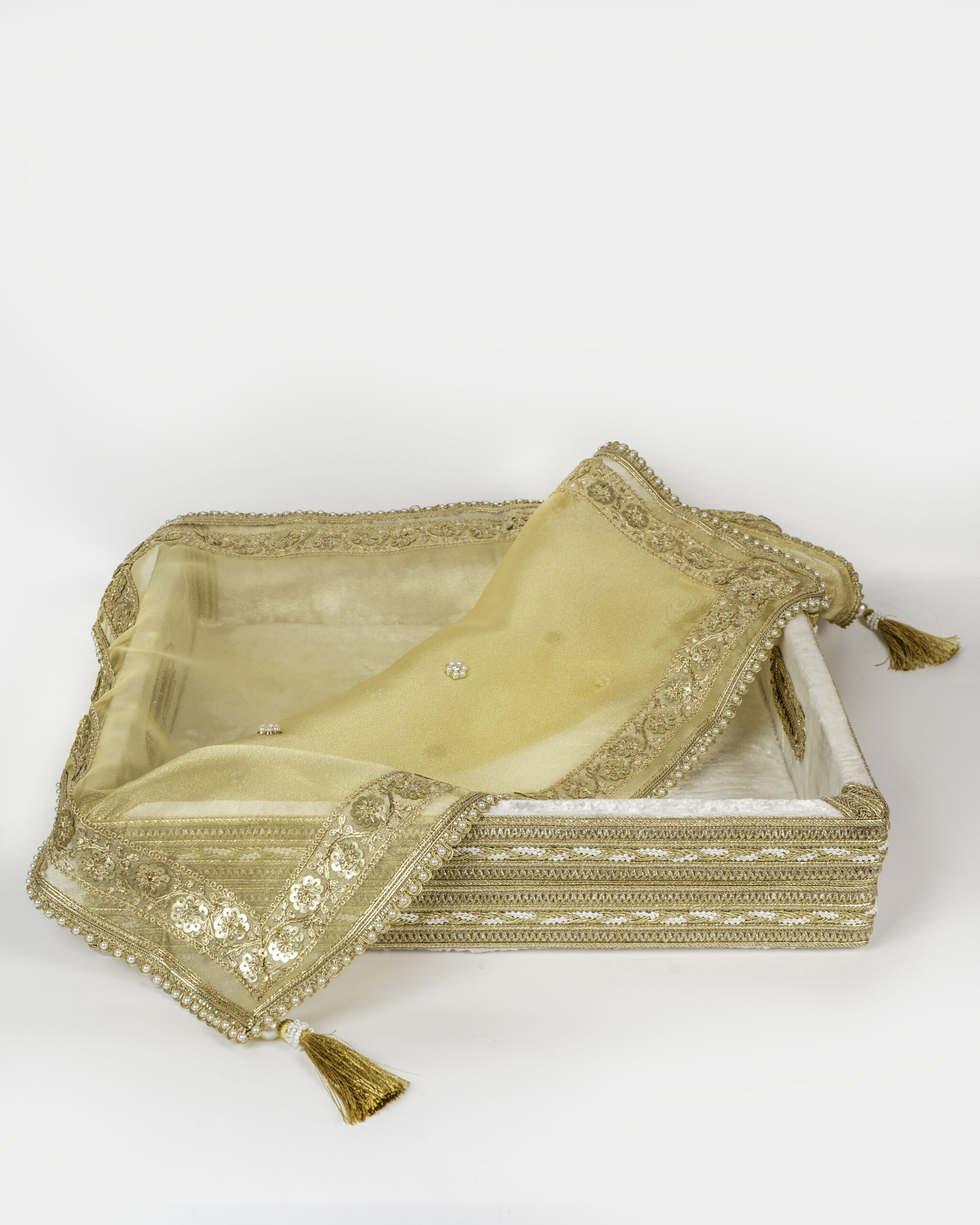 Noori MDF Shagun Tray with Cover by Navka Studio