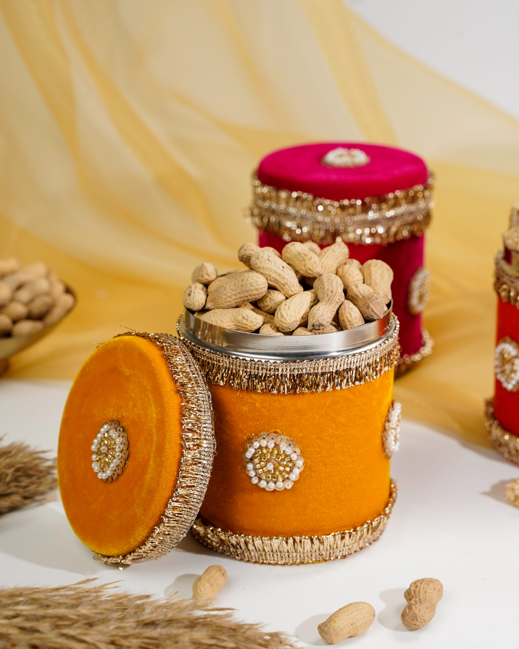 Yellow Gota Small Velvet Box